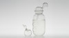 For LOSTMARC' parfums. <br />Creation and making of perfume fountains with pipettes to serve customers in the shop and flasks with a diving stopper for a series of gifts boxes. <br />Design, Laurence Brabant and Alain Villechange, 2009.<br />Total height fo the fountain 350mm, height of the flask 130mm.<br /><br />Photographic credit: Xavier Nicostrate. - Laurence Brabant Alain Villechange