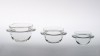 Disko. Mechanical glass dishes. Three sizes, all stackable. <br />Dimensions : Heights 67mm, 83mm, 103mm. <br />Design : Laurence Brabant, 2009.<br /><br />Photographic credit : Xavier Nicostrate.<br /><br /> - Laurence Brabant Alain Villechange