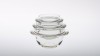 Disko. Mechanical glass dishes. Three sizes, all stackable.<br />Dimensions : H 67mm, H 83mm, H 103mm. <br />Design : Laurence Brabant, 2009.<br /><br />Photographic credit : Xavier Nicostrate.<br /><br /> - Laurence Brabant Alain Villechange