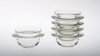 Disko. Raviers en verre mécanique. Trois tailles. Eléments empilables entre-eux. <br />Dimensions : Hauteurs 67mm, 83mm, 103mm.<br />Design : Laurence Brabant, 2009.<br /><br />Crédit photographique : Xavier Nicostrate.<br /><br /> <br /> - Laurence Brabant Alain Villechange
