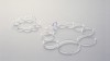 Chainette & Couronne. Compositions to make soap bubbles. <br />Dimensions : wingspans 120mm, 180mm. 2005.<br /><br />Photographic credit : Xavier Nixcostrate. - Laurence Brabant Alain Villechange