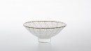 Bol blanc, rythme 1.0823. Dimensions : diameter 155mm, height 70mm. Borosilicate glass. - Laurence Brabant Alain Villechange