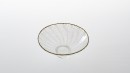 Bol blanc, rythme 1.0823. Dimensions : diameter 155mm, height 70mm. Borosilicate glass. - Laurence Brabant Alain Villechange