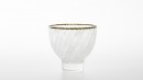 Bol blanc, rythme 2.0823. Dimensions : diameter 107mm, height 100mm. Borosilicate glass. - Laurence Brabant Alain Villechange
