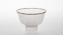 Bol blanc, rythme 3.0823. Dimensions : diameter 150mm, height 97mm. Borosilicate glass. - Laurence Brabant Alain Villechange