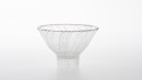 Bol blanc, rythme 4.0823. Dimensions : diameter 135mm, height 85mm. Borosilicate glass. - Laurence Brabant Alain Villechange