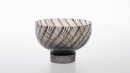 Bol noir, rythme 1.0823. Dimensions : diameter 120mm, height 90mm. Borosilicate glass. - Laurence Brabant Alain Villechange