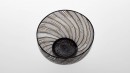 Bol noir, rythme 1.0823. Dimensions : diameter 120mm, height 90mm. Borosilicate glass. - Laurence Brabant Alain Villechange