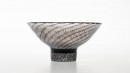 Bol noir, rythme 2.0823. Dimensions : diameter 150mm, height 75mm. Borosilicate glass. - Laurence Brabant Alain Villechange