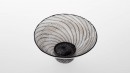 Bol noir, rythme 2.0823. Dimensions : diameter 150mm, height 75mm. Borosilicate glass. - Laurence Brabant Alain Villechange