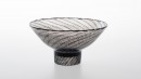 Bol noir, rythme 2.0823. Dimensions : diameter 150mm, height 75mm. Borosilicate glass. - Laurence Brabant Alain Villechange