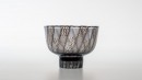 Bol noir, rythme 4.0823. Dimensions : diameter 125mm, height 90mm. Borosilicate glass. - Laurence Brabant Alain Villechange