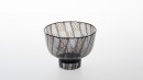 Bol noir, rythme 4.0823. Dimensions : diameter 125mm, height 90mm. Borosilicate glass. - Laurence Brabant Alain Villechange