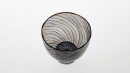 Bol noir, rythme 5.0823. Dimensions : diameter 122mm, height 107mm. Borosilicate glass. - Laurence Brabant Alain Villechange