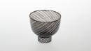 Bol noir, rythme 5.0823. Dimensions : diameter 122mm, height 107mm. Borosilicate glass. - Laurence Brabant Alain Villechange