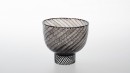Bol noir, rythme 5.0823. Dimensions : diameter 122mm, height 107mm. Borosilicate glass. - Laurence Brabant Alain Villechange
