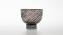 Bol noir, rythme 5.0823. Dimensions : diameter 122mm, height 107mm. Borosilicate glass. - Laurence Brabant Alain Villechange