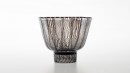 Bol noir, rythme 6.0823. Dimensions : diameter 125mm, height 103mm. Borosilicate glass. - Laurence Brabant Alain Villechange