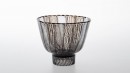 Bol noir, rythme 6.0823. Dimensions : diameter 125mm, height 103mm. Borosilicate glass. - Laurence Brabant Alain Villechange