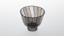 Bol noir, rythme 6.0823. Dimensions : diameter 125mm, height 103mm. Borosilicate glass. - Laurence Brabant Alain Villechange