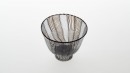 Bol noir, rythme 6.0823. Dimensions : diameter 125mm, height 103mm. Borosilicate glass. - Laurence Brabant Alain Villechange