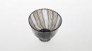 Bol noir, rythme 6.0823. Dimensions : diamètre 125mm, hauteur 103mm. Borosilicate. - Laurence Brabant Alain Villechange