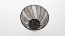 Bol noir, rythme 6.0823. Dimensions : diameter 125mm, height 103mm. Borosilicate glass. - Laurence Brabant Alain Villechange