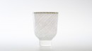 F1N. Bowl with white filigree. Purchase of the Musée des Arts Décoratifs of Paris, 2021. Dimensions : diameter 105mm, height 140mm Borosilicate glass. Photo credit : Xavier Nicostrate - Laurence Brabant Alain Villechange