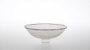 F1. Bowl with white filigree. Dimensions : diameter 175mm, height 70mm. Borosilicate glass. Photo credit : Xavier Nicostrate - Laurence Brabant Alain Villechange