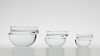 DECALES. Bowls with a convenient gripping thanks to the shape.<br />Dimensions : diameters 62mm, 110mm, 140mm, heights 57mm, 80mm, 100mm.<br /><br />Photographic credit : Xavier Nicostrate. - Laurence Brabant Alain Villechange