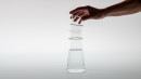 CHAPEAU. Night set with two rings for a very easy gripping. The tumbler is easily put in the carafe pouring the excess liquid inside.<br />Dimensions : heights 205 and 250mm. <br /><br />Photographic credit : Xavier Nicostrate. - Laurence Brabant Alain Villechange