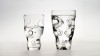 ON AIR. Tumblers with concave parts which enable magnifying effects with liquids.<br />Dimensions : diameters 65mm, 75mm, 85mm, heights 110mm, 125mm, 140mm. Capacities 17cl, 25cl, 35cl.<br /><br />Photographic credit : Xavier Nicostrate. - Laurence Brabant Alain Villechange