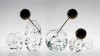 ON AIR. Elongated vases with optical effect when liquid inside. The concave parts of the wall make focusing effects with water. <br />Diameters 130mm, 220mm, heights 230mm, 285mm. <br /><br />Photographic credit : Xavier Nicostrate. - Laurence Brabant Alain Villechange