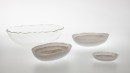 HOT CUTS Ovales containers with irregular and soft edges. Like waves. <br />Lenghtes :  80mm, 120mm, 165mm, 200mm and for the dish :300mm. <br /><br />Photographic credit : Xavier Nicostrate. - Laurence Brabant Alain Villechange